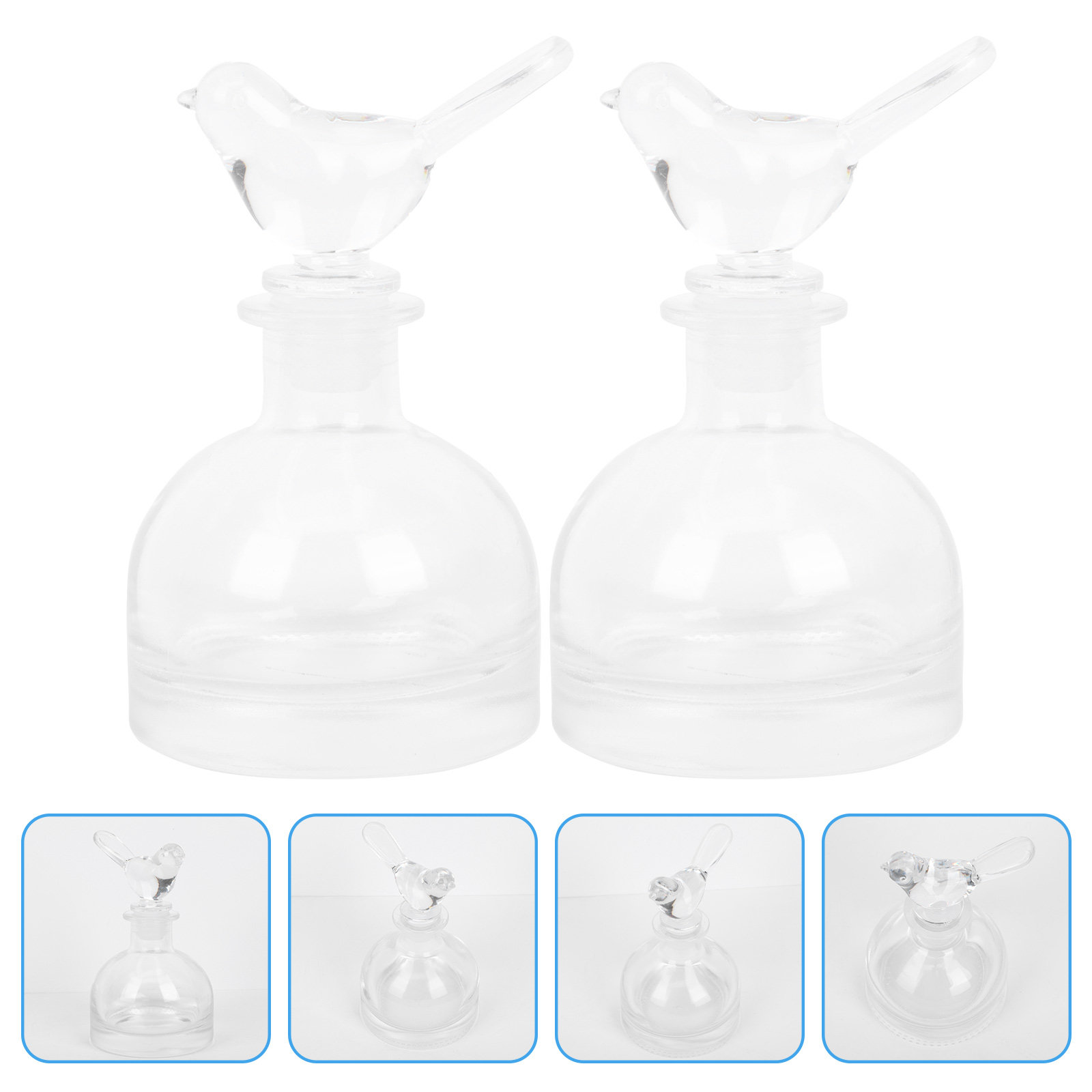 Home Fragrance Perfume - 2Pcs Glass Perfume Bottles Premium Clear