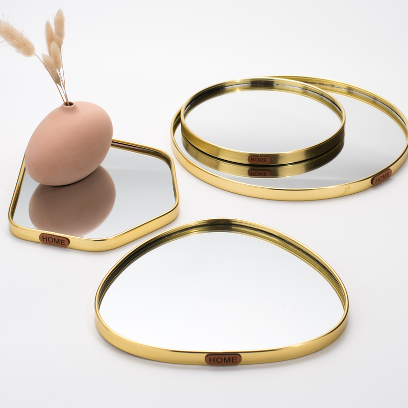 Home Fragrance Luxury - Gold Mirror Tray Jewelry Organizer/Home Fragrance