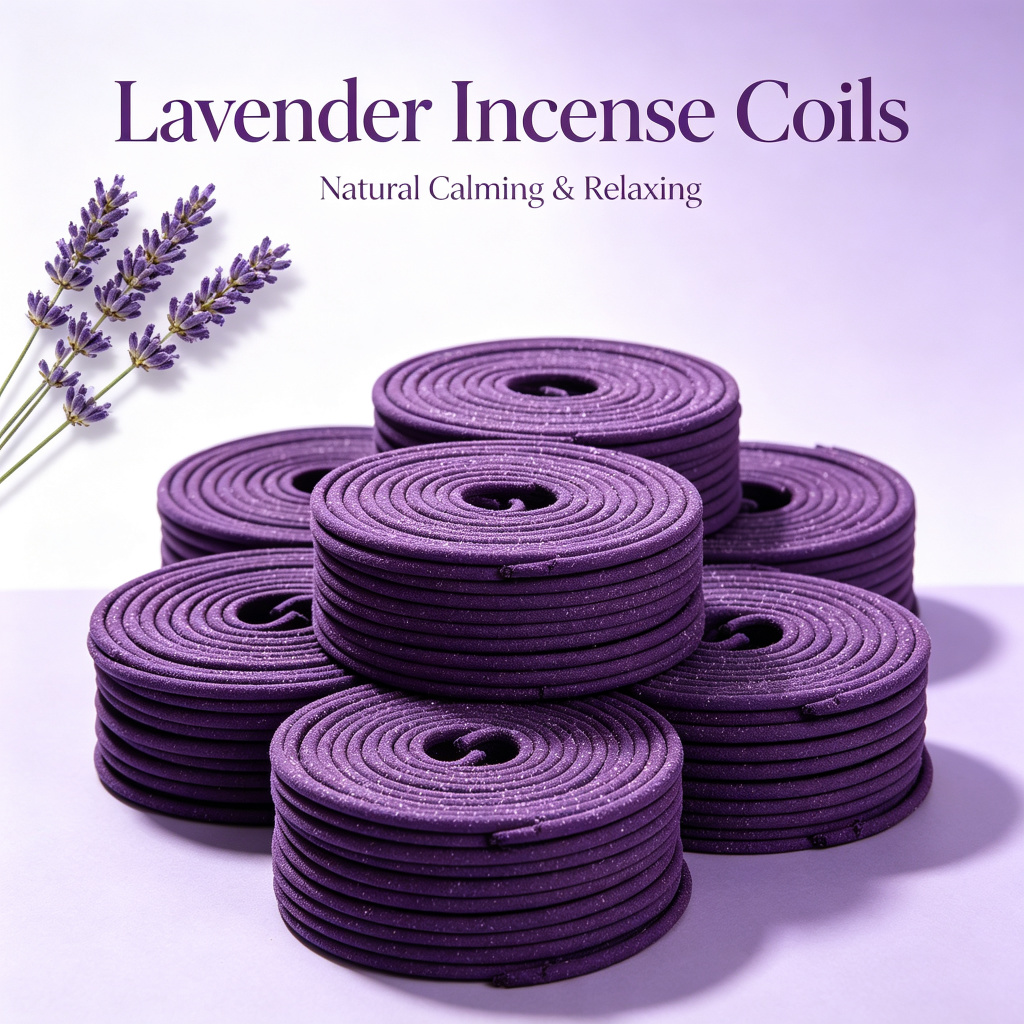 Home Fragrance Luxury - Lavender Incense Coils High-Quality Long-Lasting Fragrance