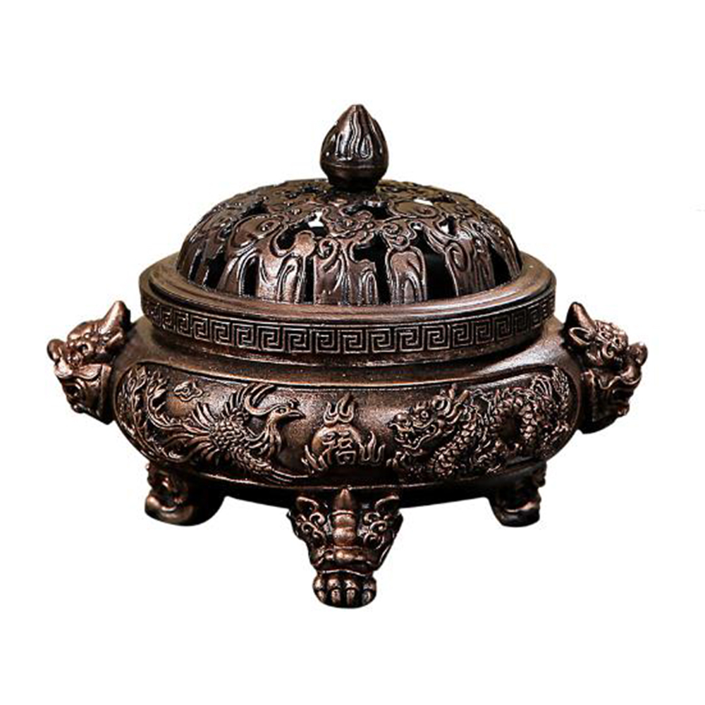 Home Fragrance No 3 - Retro dragon-phoenix incense burner, Resin fire