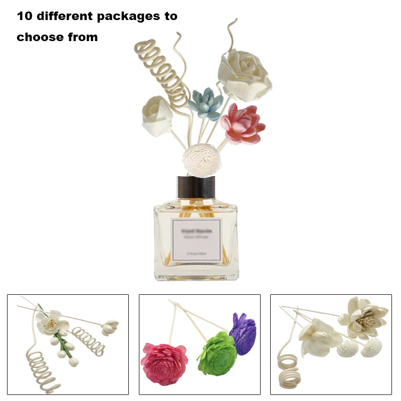 Home Fragrance Aroma Set - Artificial Flower Rattan Sticks Set Fireless