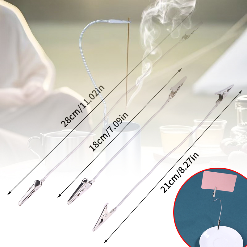 Home Fragrance And Diffuser - 10Pcs Double Headed Metal Incense Clip