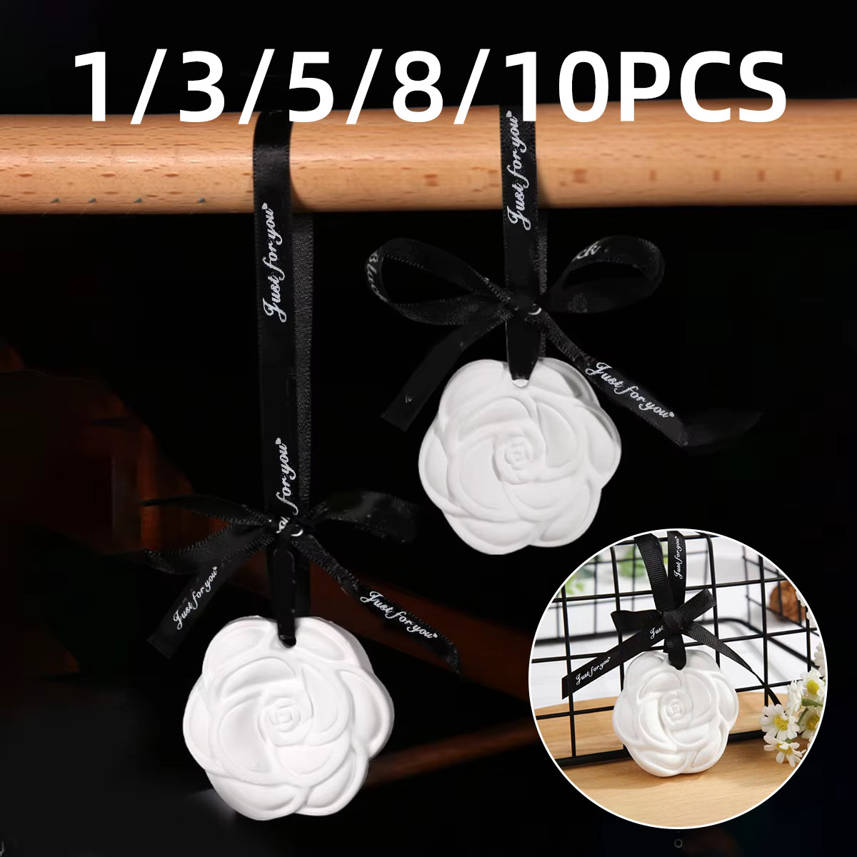 Home Fragrance No 3 - 1/3/5/8/10PCS Gardenia Scented Gypsum Long-Lasting Fragrance