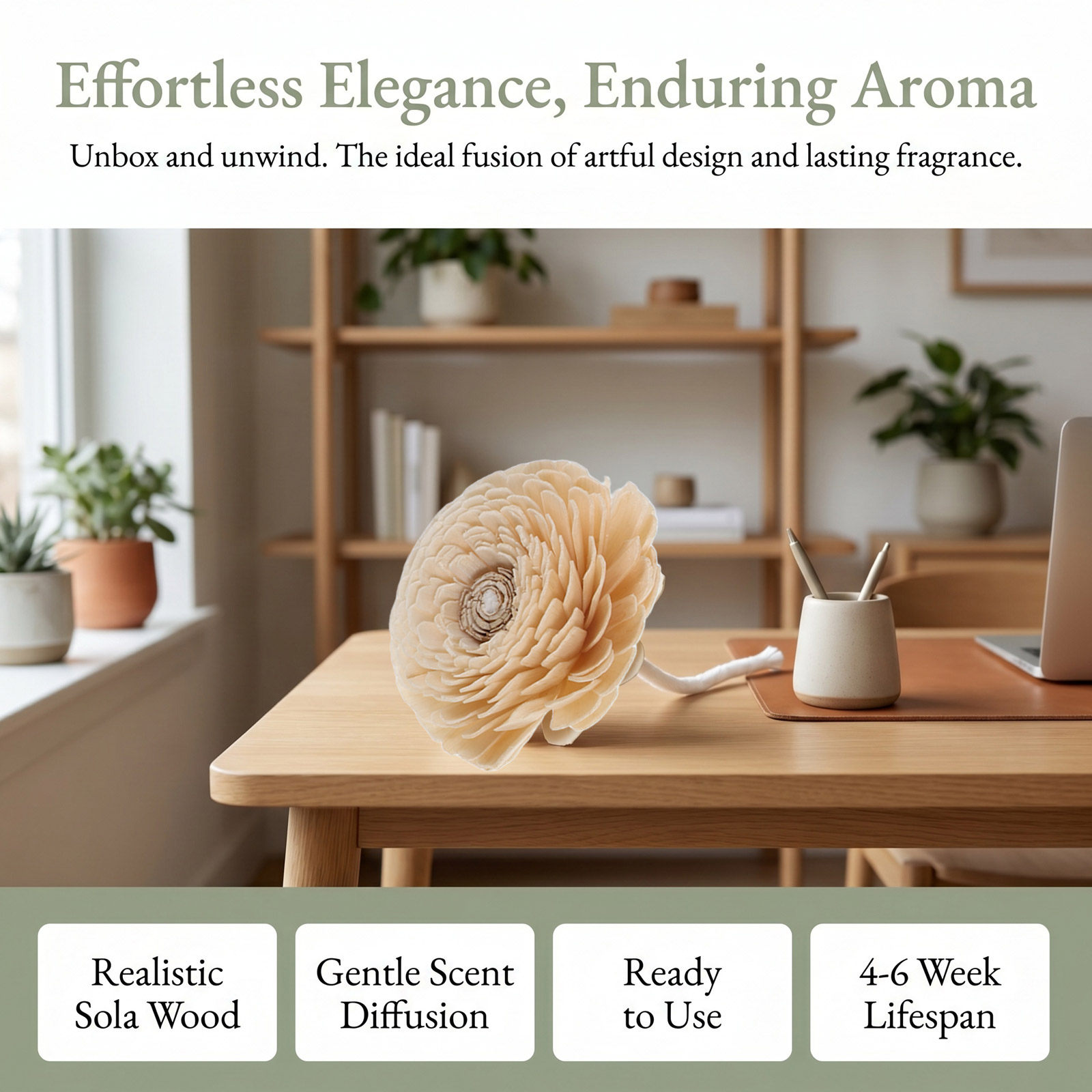 4Pcs Flower Diffuser Sticks Ro - đánh giá và giá Home Fragrance Leather Diffuser